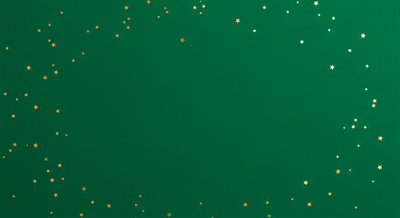 Elegant Dark Green Background with a Golden Star Border