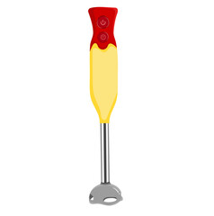 Hand Blender or Immersion Blender Illustration Isolated on White Background