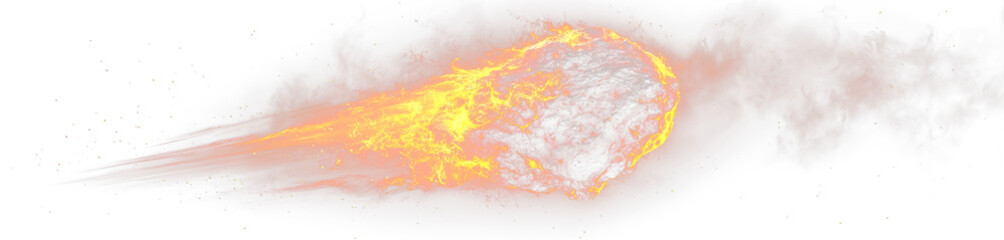 Fototapeta premium Celestial Fireball and Sparkling Galactic Trail