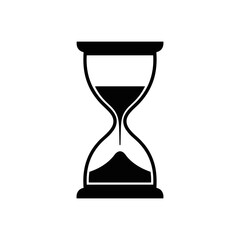 Hourglass symbol representing time flow in minimalist design  