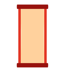 Elegant chinese scroll design with classic red framing, perfect for decor and cultural projects.