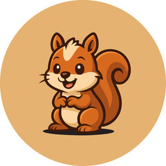 cute mascot squirrel.eps