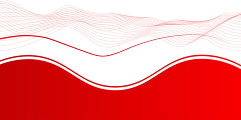 red wave background, red wave angle shape for elements, red graphic line ribbon, red curved line. abstract background