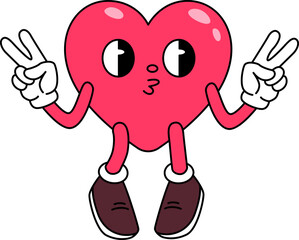 Cool Heart Mascot