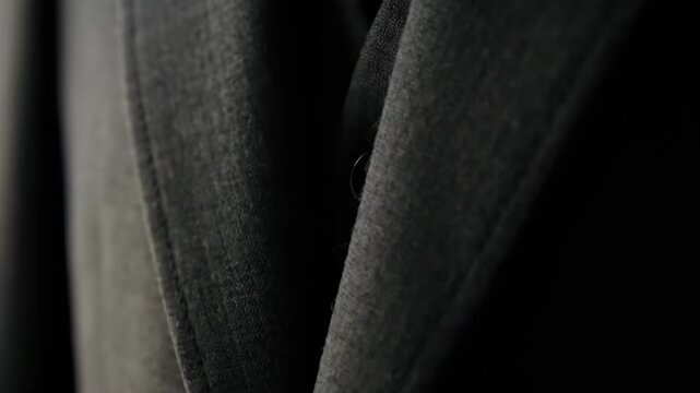 Close Up of Gray Curtain Fabric with Gentle Folds