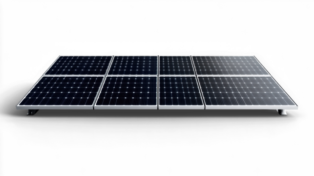 Solar Panels on Transparent Background