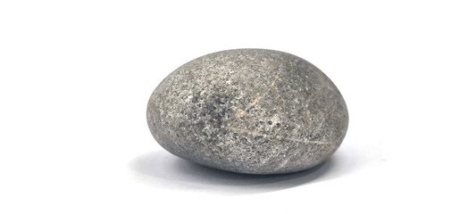 Separated sea pebbles on white background