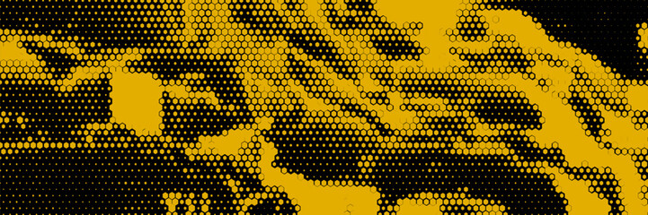 Abstract Yellow Black Scratch Grunge Texture Background