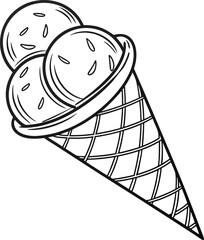 Ice cream logo clipart set. Colorful cone ice cream icon clip art in pictogram style vector illustration color pastel sweet dessert collection.	