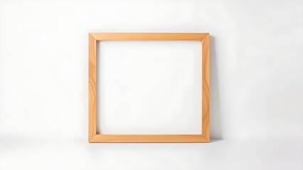 Minimal wooden frame showcased on a white background with clean design and studio lighting.