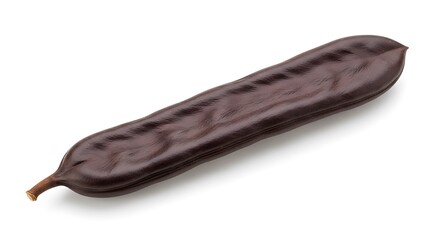 Carob pod isolated on white background