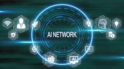 Modern ai network concept visualization showcasing digital technologies and innovative solutions - Powered by Adobe