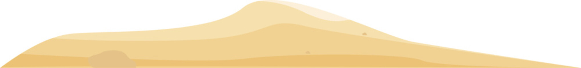 Sand dune desert landscape illustration with arid environment