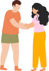 Couple holding hands showing love and relationship