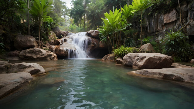 The temperature is about 90 degrees Celsius. There is a private mineral bath service.