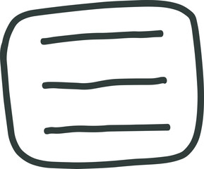 Simple document icon showing three lines of text