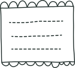 Fototapeta premium Dotted line note paper doodle drawing concept