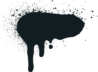 Black spray paint drip abstract grunge splatter background