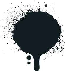 Black ink paint splatter dripping abstract grunge background