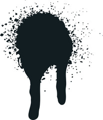 Black ink splash dripping paint splatter grunge texture