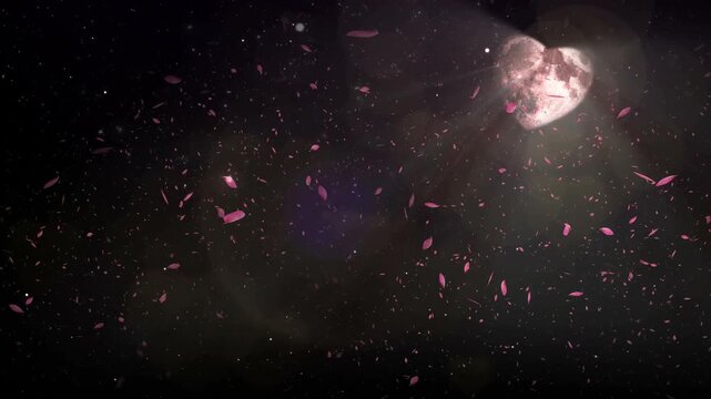 valentine or moon love night