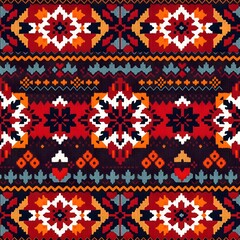 seamless knitted fair isle pattern