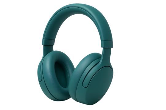 Stylish headphone isolated on transparent background