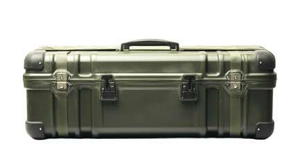 Military green hard-shell gear transport case
