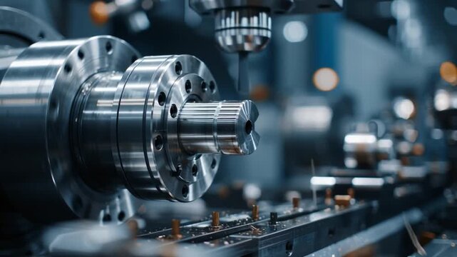  Precision Engineering in Action: A close-up view of a complex industrial machine at work.