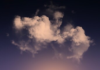 Obraz premium Abstract Gradient sky Peach Sunset Cotton Cloud on Gradient Background