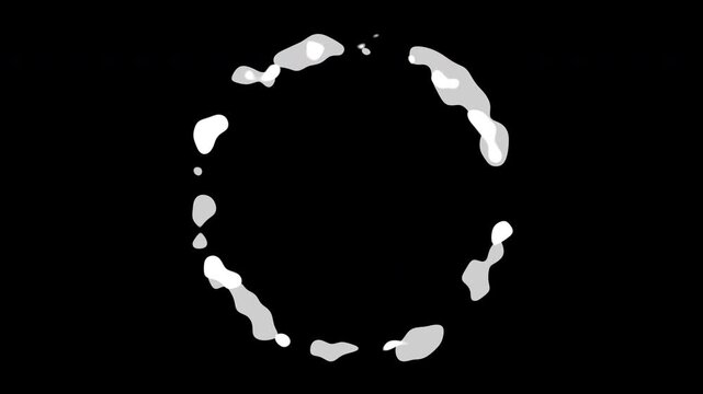 White Smoke Blast FX animation. Blast puff dust smoke animation 2d animation, smoke puff animation with alpha channel