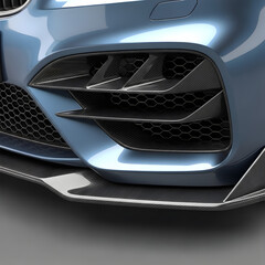Carbon fiber front bumper with aerodynamic vents