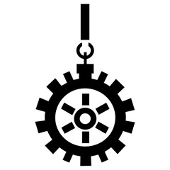 Steampunk Gear Bauble Solid Icon