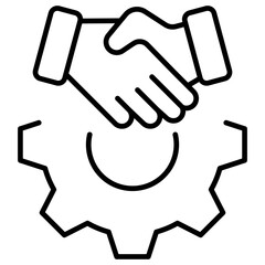 Relationship Management Outline Icon