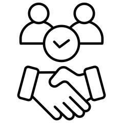 Obraz premium Client Onboarding Outline Icon