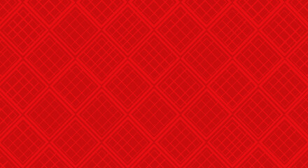 Repeating red diamond grid, layered geometric background pattern