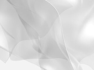 Subtle flowing white glass with transparent texture and soft curves