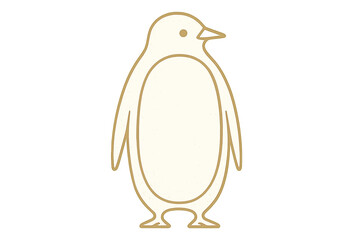 Cute and simple drawing of a penguin on a plain background showcasing its adorable features