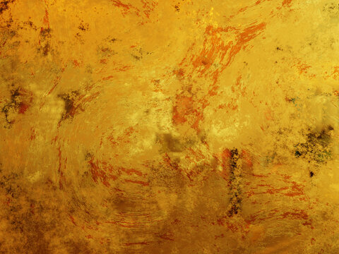 Warm golden background with dark specks and a slightly rough texture.