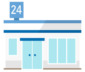 Convenience store illustration.