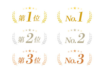 Ranking material illustration set illustration.