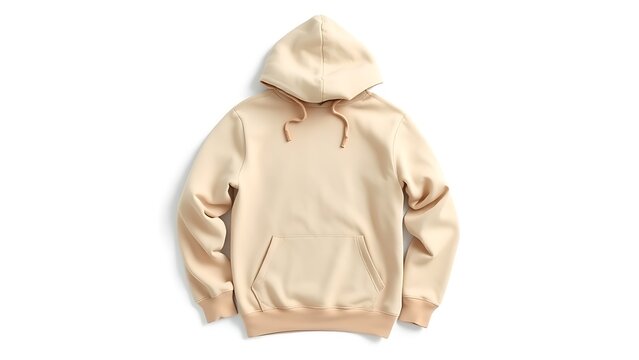 Beige hoodie showcased on a clean white background, highlighting simplicity and modern style.