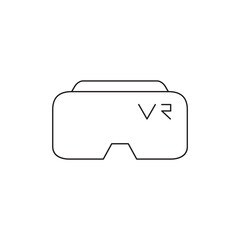 Naklejka premium Virtual Reality Headset Goggles Outline Device