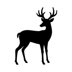 Obraz premium deer silhouette vector