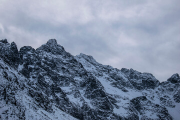 Obraz premium snow-capped mountain peaks of the Polish Tatra Mountains