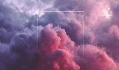 Abstract background of swirling purple and vibrant pink smoke or mystical clouds creating a dreamy, ethereal, and captivating atmosphere.