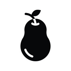pear glyph icon illustration vector graphic.eps