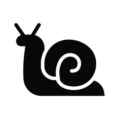 snail glyph icon illustration vector graphic.eps