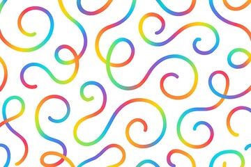 Colorful Abstract Curvy Line Pattern Background Vector