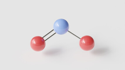 Fototapeta premium nitrite molecule 3d, molecular structure, ball and stick model, structural chemical formula e249